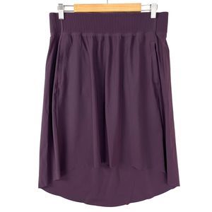 Athleta M Cosmic Skirt Pockets Hi-Low Hem Elastic Waist Pull On Purple